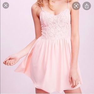 Urban Outfitters Kimchi Blue Pink Lace Dress